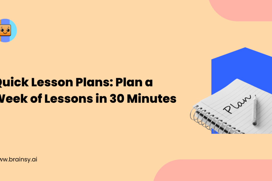 Quick Lesson plan